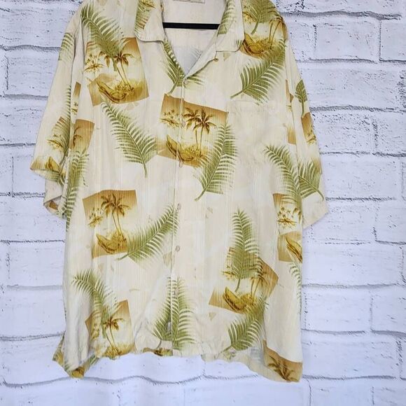 Tommy Bahama Mens 100% Silk Tropical Short Sleeve Hawaiian Shirt Size 2XL - Picture 2 of 11